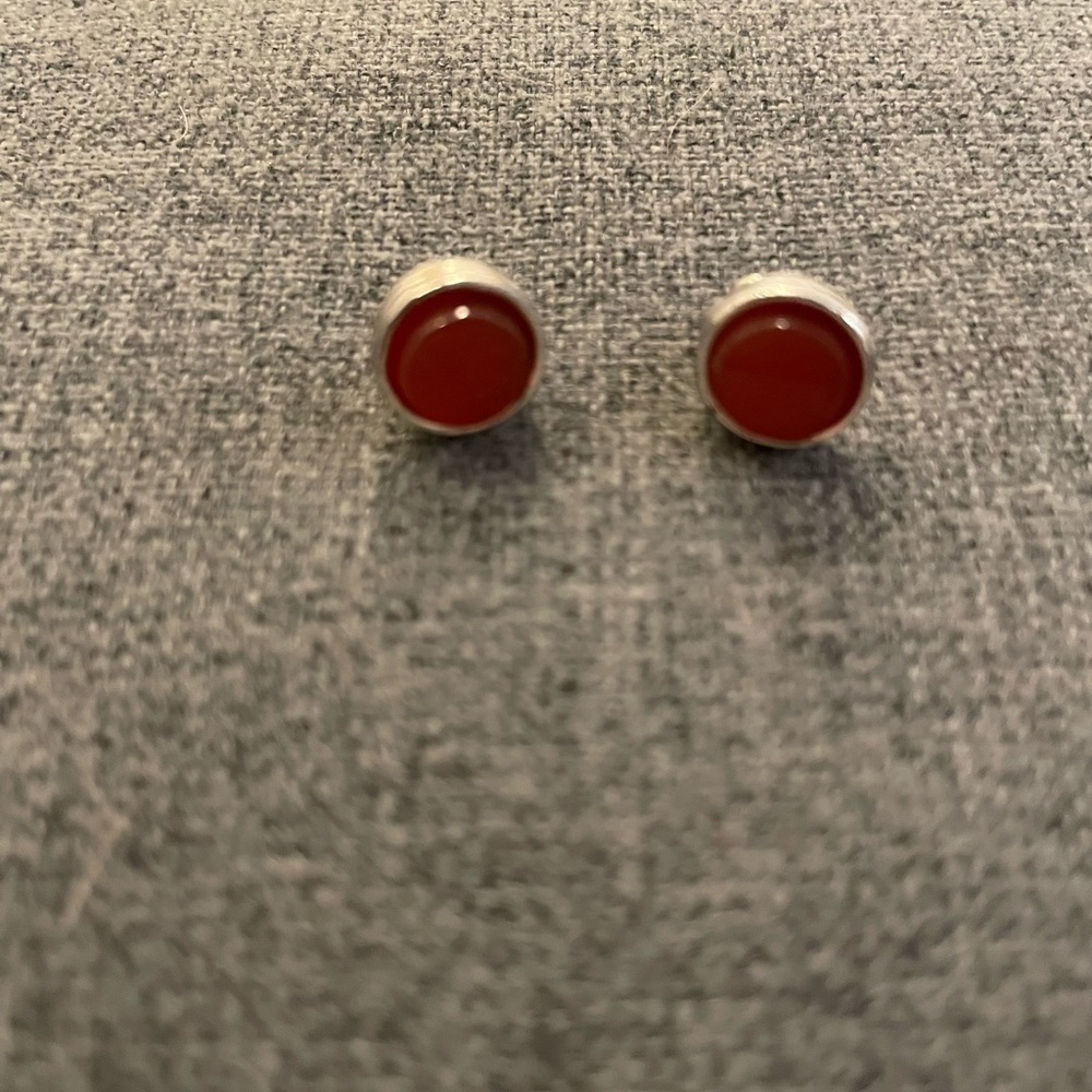 VINTAGE orange dot earrings